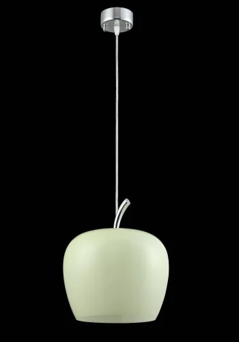 Светильник подвесной AMOR SP1 LIGHT GREEN Crystal Lux зелёный на 1 лампу, основание хром в стиле современный фото 3